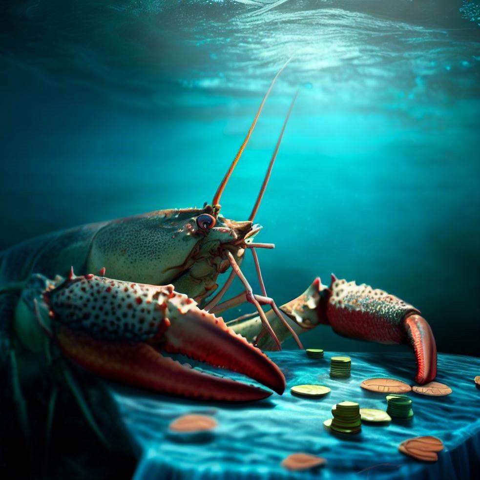 Runaway Lobster Casino Lobster playing Poker